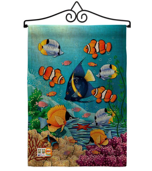 Coral Life - Nautical Coastal Vertical Impressions Decorative Flags HG107030 Made In USA - Image 10