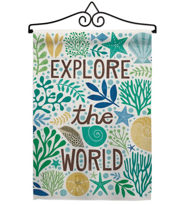 Explore The World - Nautical Coastal Vertical Impressions Decorative Flags HG107063 Made In USA - Image 7