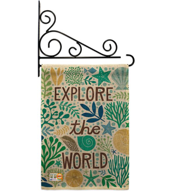 Explore The World - Nautical Coastal Vertical Impressions Decorative Flags HG107063 Made In USA - Image 12