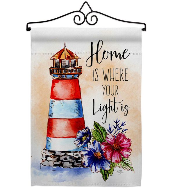 Home Is Light - Nautical Coastal Vertical Impressions Decorative Flags HG107071 Made In USA - Image 7