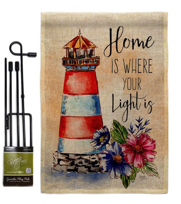 Home Is Light - Nautical Coastal Vertical Impressions Decorative Flags HG107071 Made In USA - Image 14