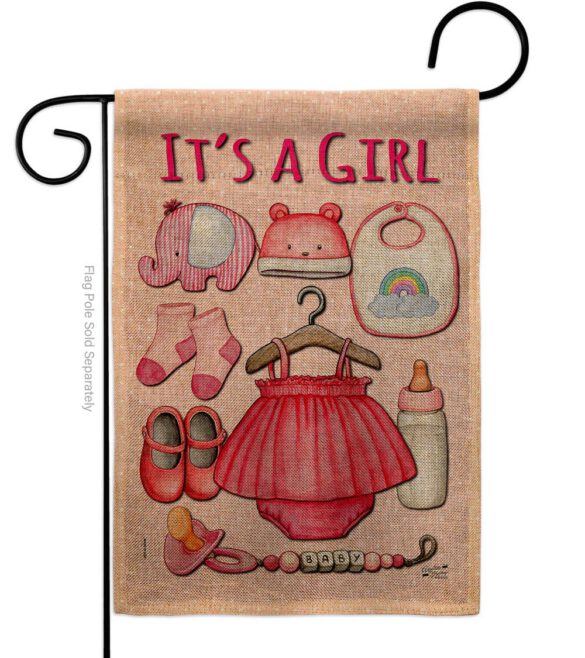 Baby Girl - Family Special Occasion Vertical Impressions Decorative Flags HG130339 Made In USA - Image 23