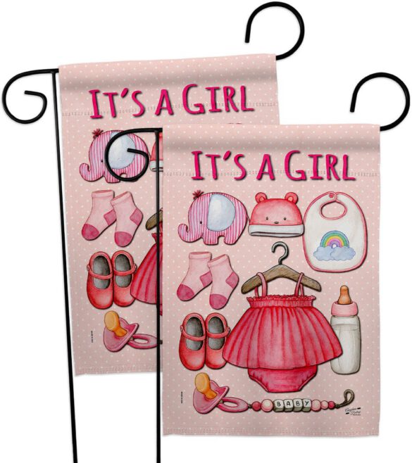 Baby Girl - Family Special Occasion Vertical Impressions Decorative Flags HG130339 Made In USA - Image 12