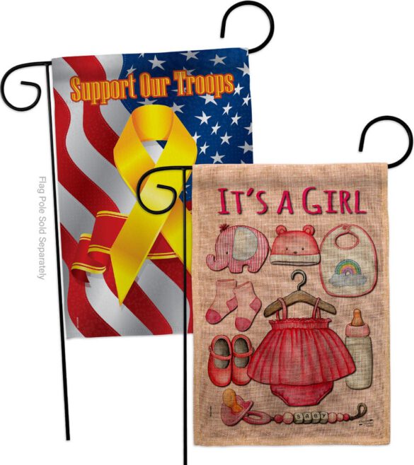 Baby Girl - Family Special Occasion Vertical Impressions Decorative Flags HG130339 Made In USA - Image 35