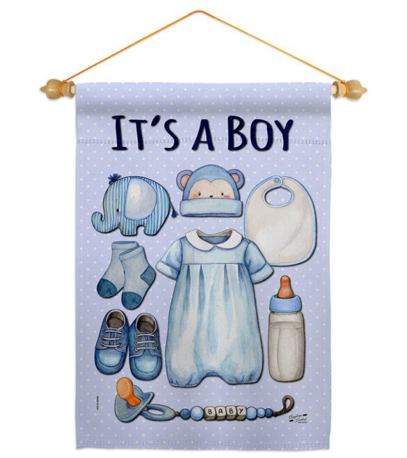 Baby Boy - Family Special Occasion Vertical Impressions Decorative Flags HG130338 Made In USA - Image 20