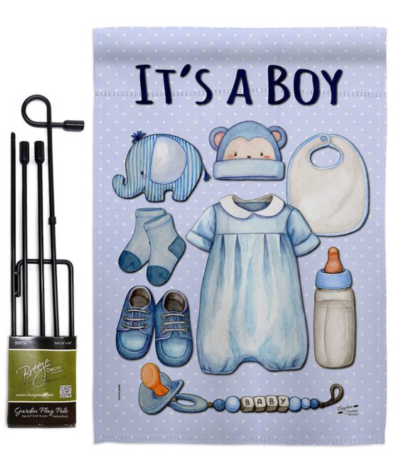 Baby Boy - Family Special Occasion Vertical Impressions Decorative Flags HG130338 Made In USA - Image 5