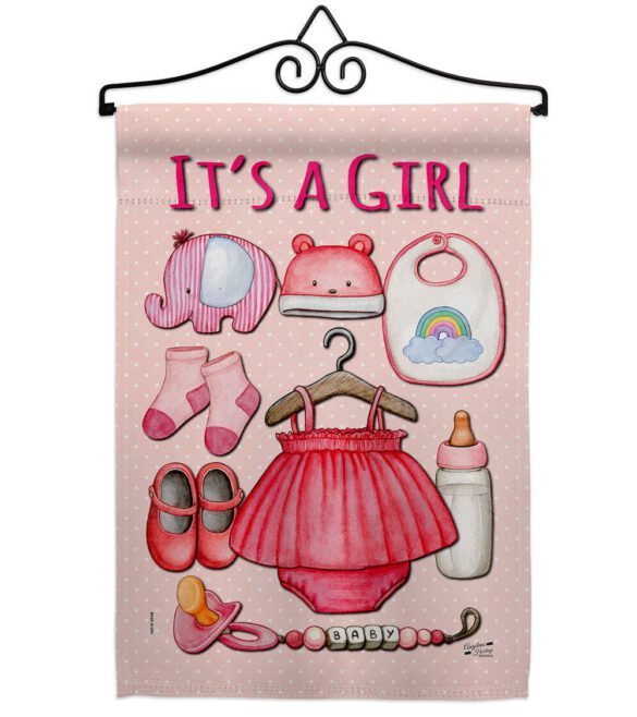 Baby Girl - Family Special Occasion Vertical Impressions Decorative Flags HG130339 Made In USA - Image 17