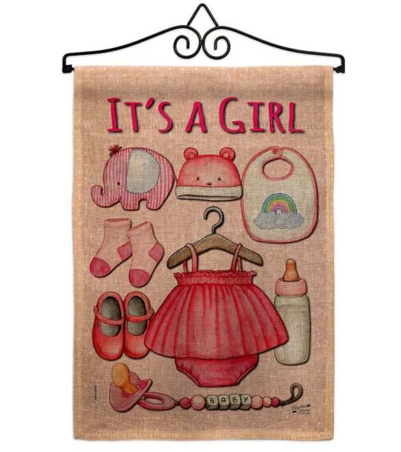 Baby Girl - Family Special Occasion Vertical Impressions Decorative Flags HG130339 Made In USA - Image 38
