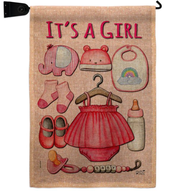 Baby Girl - Family Special Occasion Vertical Impressions Decorative Flags HG130339 Made In USA - Image 40