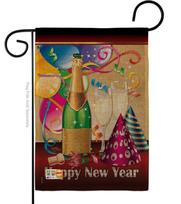 Happy New Year - New Year Winter Vertical Impressions Decorative Flags HG116008 Made In USA - Image 8
