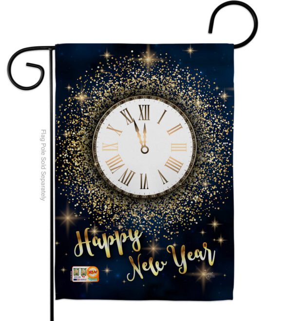 Countdown New Year - New Year Winter Vertical Impressions Decorative Flags HG116011 Made In USA