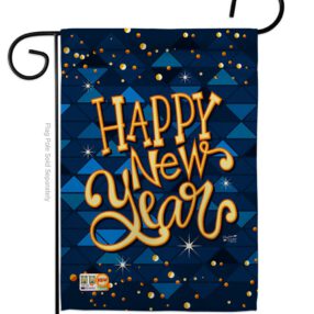 Delight New Year - New Year Winter Vertical Impressions Decorative Flags HG137102 Made In USA