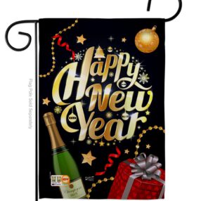 Best New Year - New Year Winter Vertical Impressions Decorative Flags HG137130 Made In USA