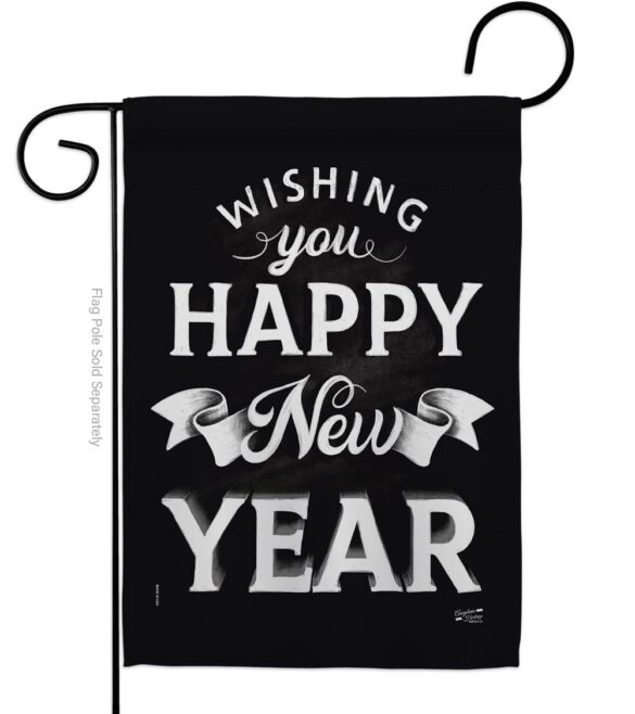 An New Year - New Year Winter Vertical Impressions Decorative Flags HG137247 Made In USA - Image 2