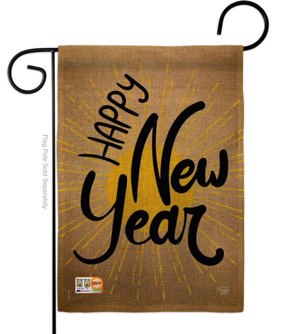 Happy New Year - New Year Winter Vertical Impressions Decorative Flags HG191048 Made In USA - Image 8