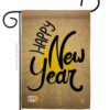 Happy New Year - New Year Winter Vertical Impressions Decorative Flags HG191048 Made In USA