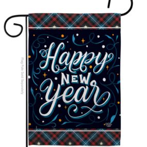 Bring New Year - New Year Winter Vertical Impressions Decorative Flags HG192238 Made In USA