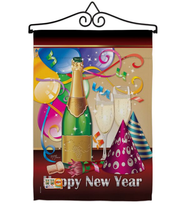 Happy New Year - New Year Winter Vertical Impressions Decorative Flags HG116008 Made In USA - Image 7