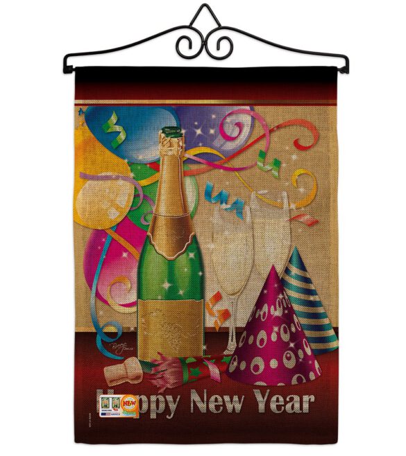 Happy New Year - New Year Winter Vertical Impressions Decorative Flags HG116008 Made In USA - Image 10