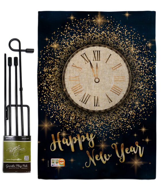 Countdown New Year - New Year Winter Vertical Impressions Decorative Flags HG116011 Made In USA - Image 9
