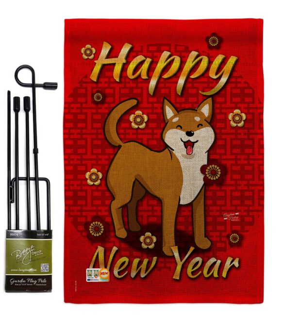 Chinese Dog Year - New Year Winter Vertical Impressions Decorative Flags HG137028 Made In USA - Image 9