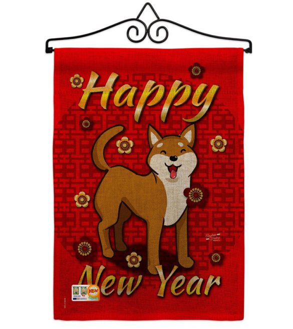 Chinese Dog Year - New Year Winter Vertical Impressions Decorative Flags HG137028 Made In USA - Image 10