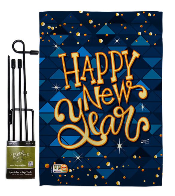 Delight New Year - New Year Winter Vertical Impressions Decorative Flags HG137102 Made In USA - Image 4