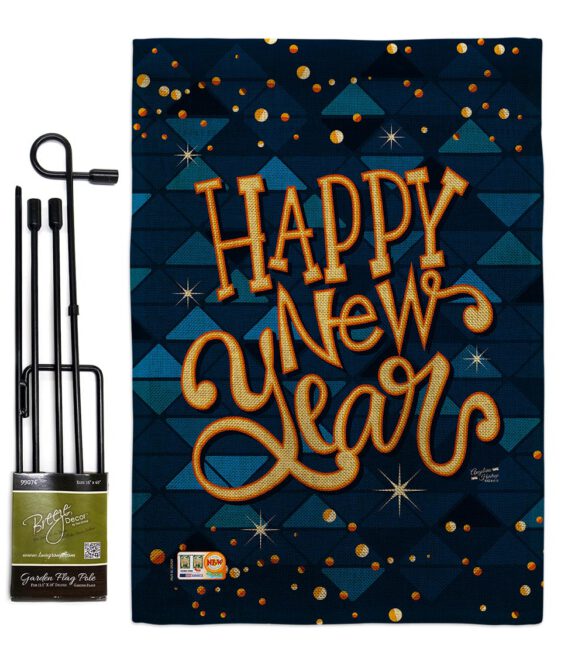 Delight New Year - New Year Winter Vertical Impressions Decorative Flags HG137102 Made In USA - Image 9