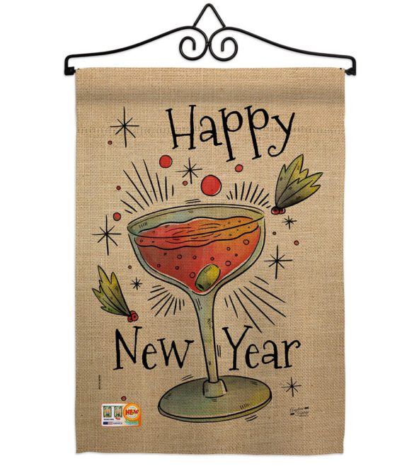 Cheers Happy New Year - New Year Winter Vertical Impressions Decorative Flags HG137120 Made In USA - Image 7