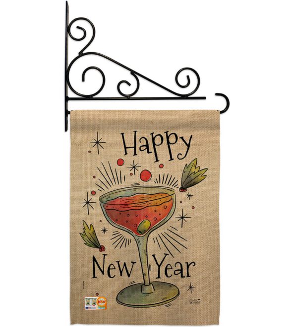 Cheers Happy New Year - New Year Winter Vertical Impressions Decorative Flags HG137120 Made In USA - Image 11