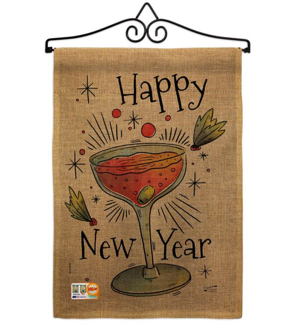 Cheers Happy New Year - New Year Winter Vertical Impressions Decorative Flags HG137120 Made In USA - Image 10