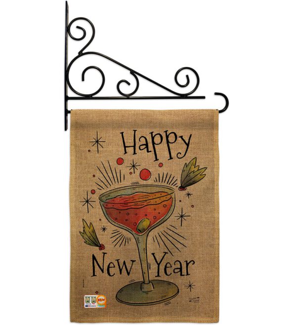 Cheers Happy New Year - New Year Winter Vertical Impressions Decorative Flags HG137120 Made In USA - Image 12