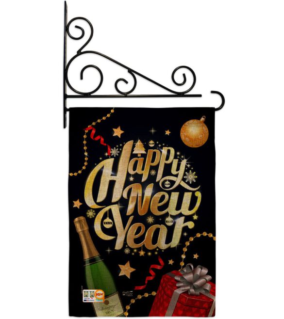 Best New Year - New Year Winter Vertical Impressions Decorative Flags HG137130 Made In USA - Image 12