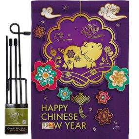 Garden Flag New Year GS137142