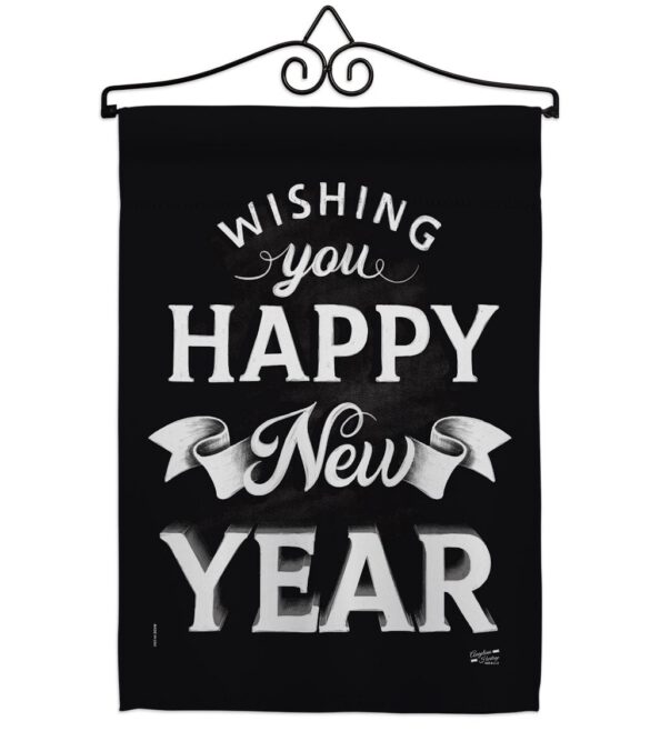 An New Year - New Year Winter Vertical Impressions Decorative Flags HG137247 Made In USA - Image 8