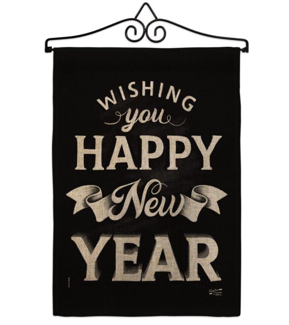 An New Year - New Year Winter Vertical Impressions Decorative Flags HG137247 Made In USA - Image 14