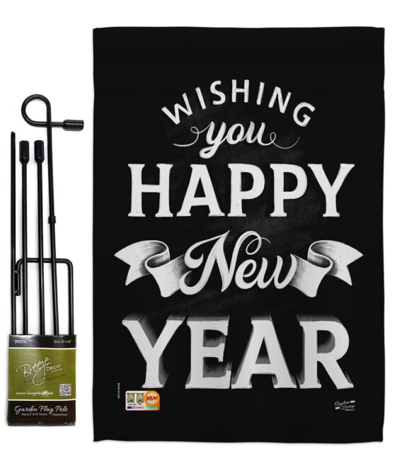 An New Year - New Year Winter Vertical Impressions Decorative Flags HG137247 Made In USA - Image 5