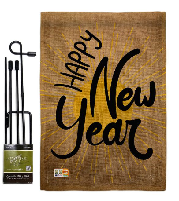 Happy New Year - New Year Winter Vertical Impressions Decorative Flags HG191048 Made In USA - Image 9