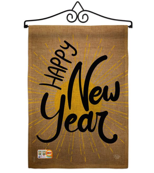 Happy New Year - New Year Winter Vertical Impressions Decorative Flags HG191048 Made In USA - Image 10