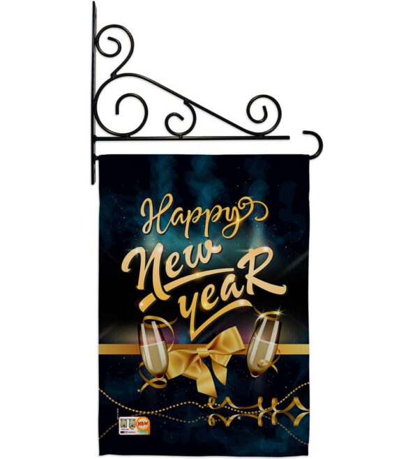 Cheerful New Year - New Year Winter Vertical Impressions Decorative Flags HG192146 Made In USA - Image 11