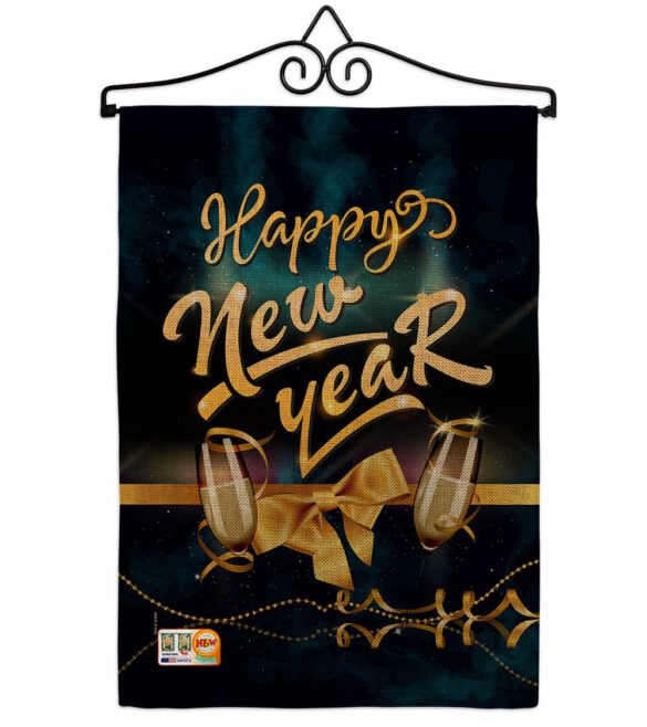 Cheerful New Year - New Year Winter Vertical Impressions Decorative Flags HG192146 Made In USA - Image 10