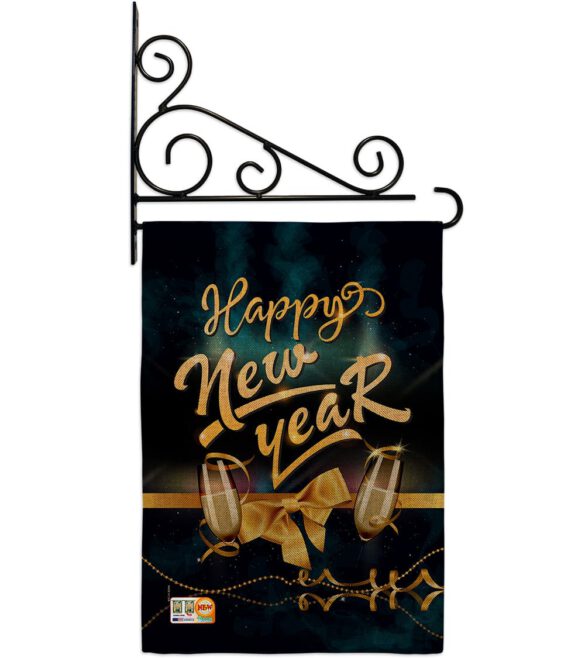 Cheerful New Year - New Year Winter Vertical Impressions Decorative Flags HG192146 Made In USA - Image 12