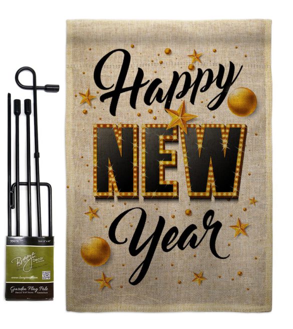Happy New Year - New Year Winter Vertical Impressions Decorative Flags HG192295 Made In USA - Image 12