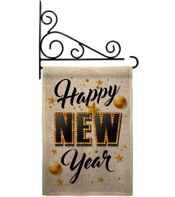 Happy New Year - New Year Winter Vertical Impressions Decorative Flags HG192295 Made In USA - Image 14
