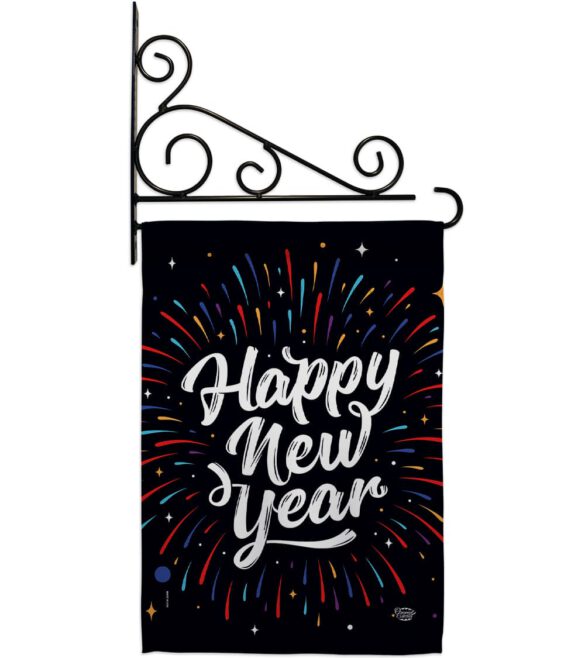 Happy New Year - New Year Winter Vertical Impressions Decorative Flags HG192330 Made In USA - Image 8