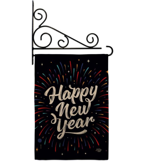 Happy New Year - New Year Winter Vertical Impressions Decorative Flags HG192330 Made In USA - Image 14