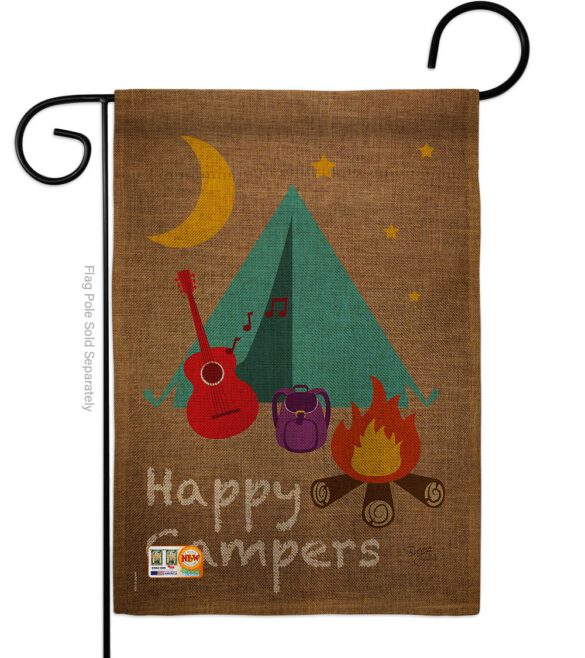 Happy Campers - Outdoor Nature Vertical Impressions Decorative Flags HG109045 Made In USA - Image 8