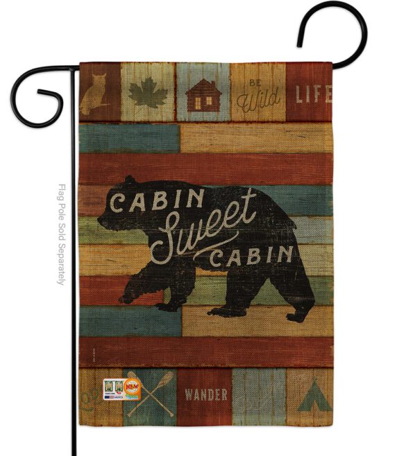 Cabin Sweet Cabin - Outdoor Nature Vertical Impressions Decorative Flags HG109052 Made In USA - Image 8