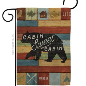 Cabin Sweet Cabin - Outdoor Nature Vertical Impressions Decorative Flags HG109052 Made In USA