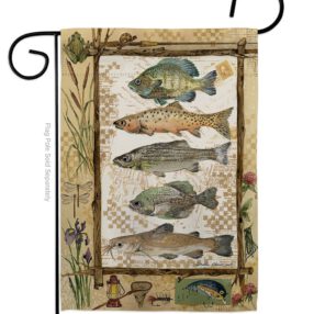 Fishing Adventures - Outdoor Nature Vertical Impressions Decorative Flags HG109056 Made In USA